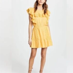 Love Shack Fancy dress in Marigold